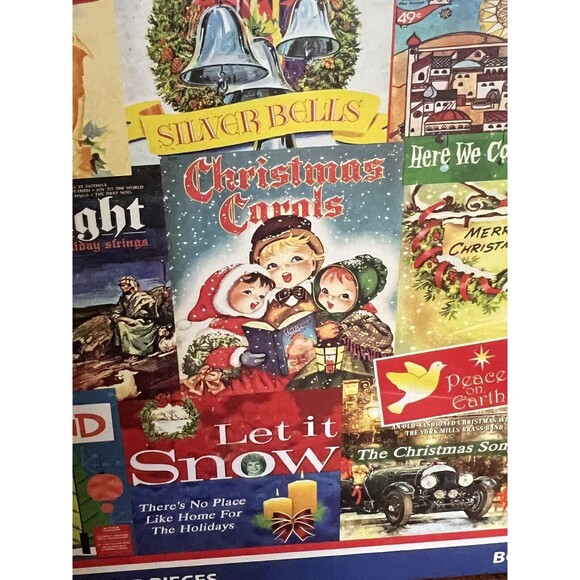White Mountain Christmas Carols Holiday Santa Jigsaw Puzzle 1000 Pieces Collage - Picture 13 of 16